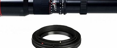 Power^UP 500mm f/8.0 Telephoto Lens For Olympus PEN E-P1, E-P2, E-P3, E-P5, E-P6, E-PL1, E-PL2, E-PL3, E-PL5, E-PL6, E-PL7, E-PM1, E-PM2, E-P5, OM-D E-M1, E-M5, E-M10, Panasonic Lumix DMC-G1, DMC-GM1, DMC-GX1,